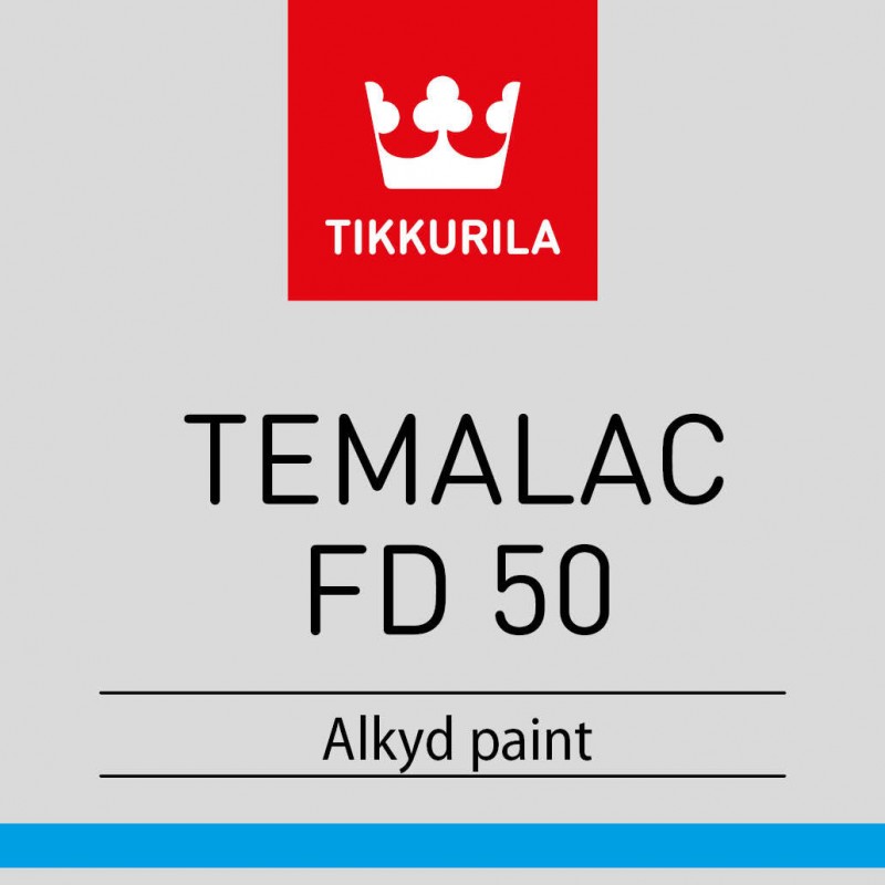 Краска Tikkurila Temalac FD 50 алкидная полуглянцевая однокомпонентная для металла (Финляндия)