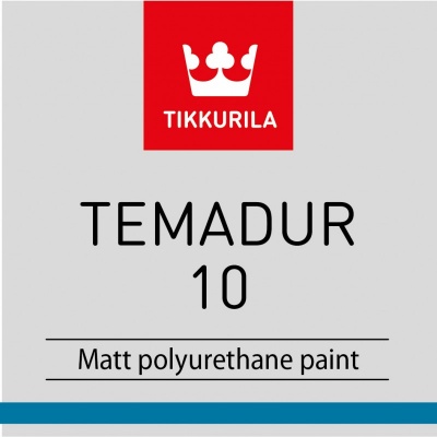 Краска Tikkurila Temadur 10 матовая двухкомпонентная для металла (Финляндия)