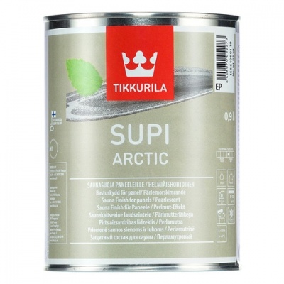Перламутровый Защитный состав Tikkurila Супи Арктик для защиты бани (Финляндия)