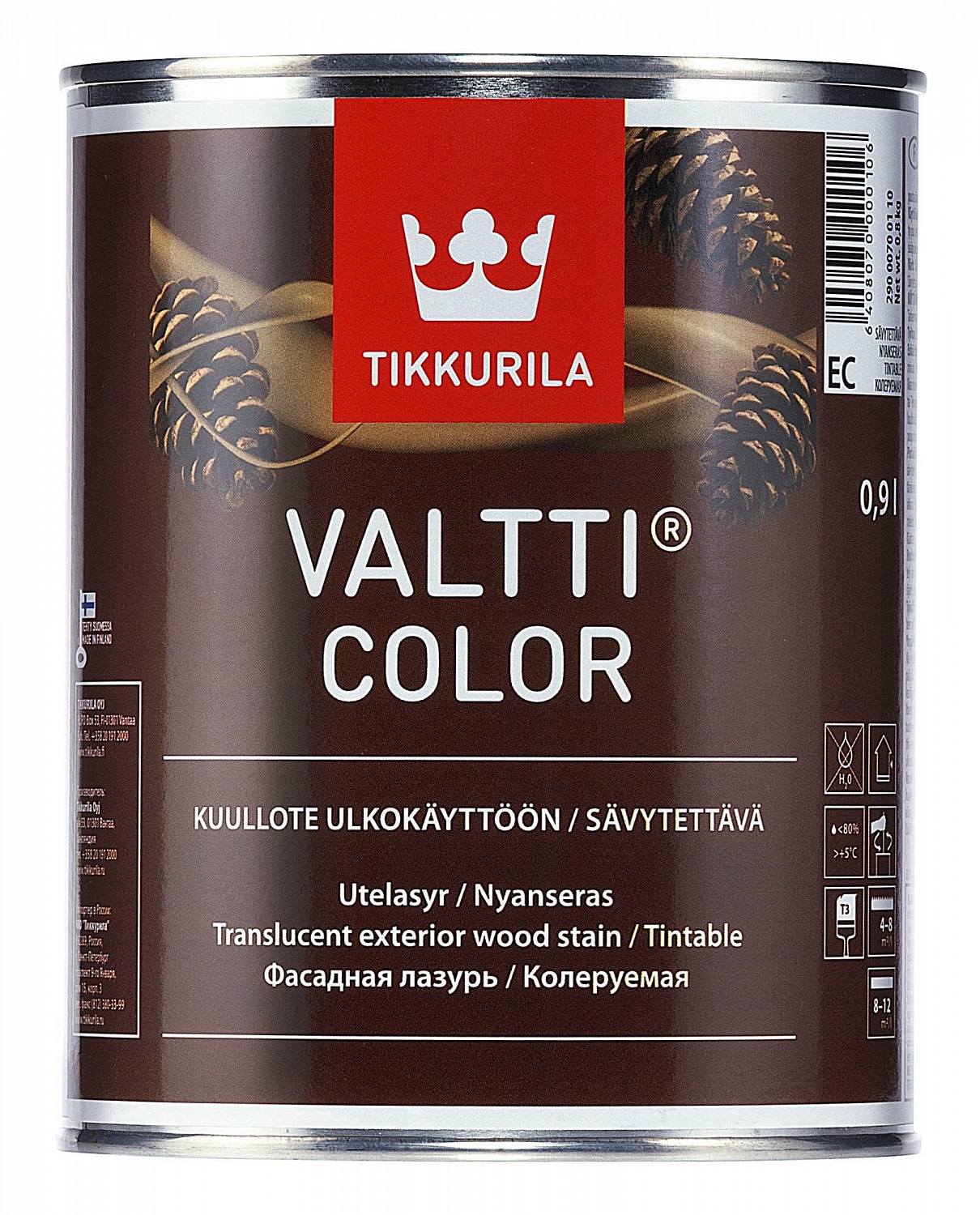 Антисептик Tikkurila Валтти Колор для деревянных фасадов (Финляндия)