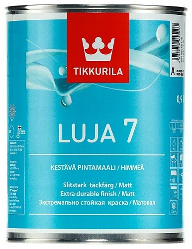 Краска Tikkurila Луя 7 матовая стойкая к мытью для стен и потолков (Финляндия)